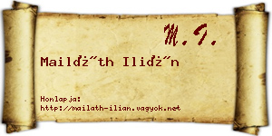 Mailáth Ilián névjegykártya